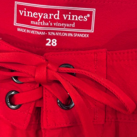 Vineyard Vines Bold Red Swim Trunks - Picture 2 of 5